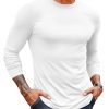 COOFANDY Mens Long Sleeve Tee Shirts Stretch Crew Neck Thermal Shirts Casual T Shirts for Men