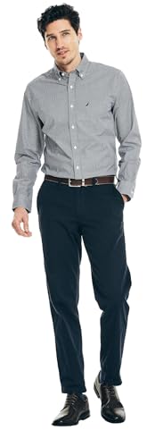 Men's Wrinkle Resistant Long Sleeve Button Front Shirt