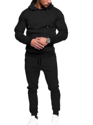 Men's Tracksuit 2 Piece Hoodie Sweatsuit Sets Casual Jogging Athletic Suits