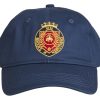 Men’s Classic 100% Cotton Twill Baseball Cap - Woven Logo One-Size Adjustable Hat, Navy Classic