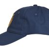 Men’s Classic 100% Cotton Twill Baseball Cap - Woven Logo One-Size Adjustable Hat, Navy Classic