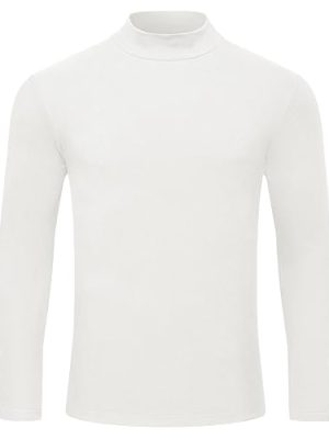 Men's Casual Slim Fit Half Turtleneck Shirts Basic Long Sleeve Undershirt Top Knitted Pullover