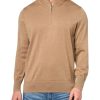 Men's Merino Wool Half-Zip Long Sleeve Sweater