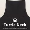 Men's Thermal Tops Turtleneck Shirt Fleece Lined Undershirt Long Sleeve Base Layer Pullover Black Small
