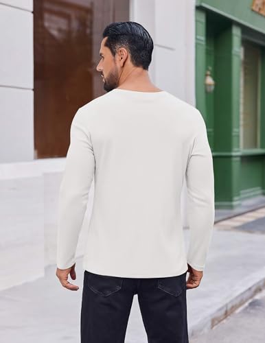 Thermal Shirts for Men Long Sleeve T Shirt Casual Basic Shirts Stretch Crew Neck Undershirts