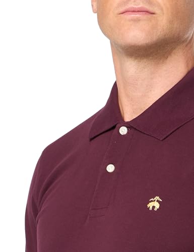 Men's Cotton Pique Stretch Logo Short Sleeve Polo Shirt