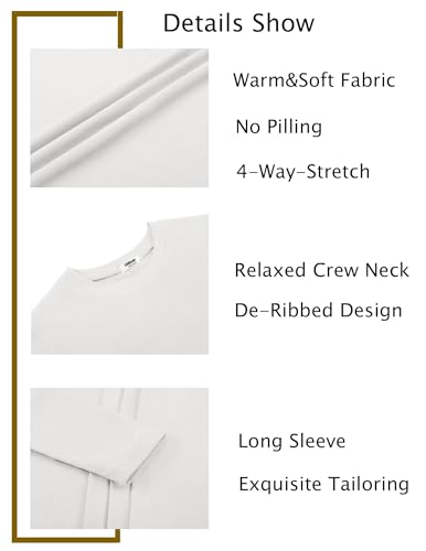 Thermal Shirts for Men Long Sleeve T Shirt Casual Basic Shirts Stretch Crew Neck Undershirts