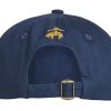 Men’s Classic 100% Cotton Twill Baseball Cap - Woven Logo One-Size Adjustable Hat, Navy Classic