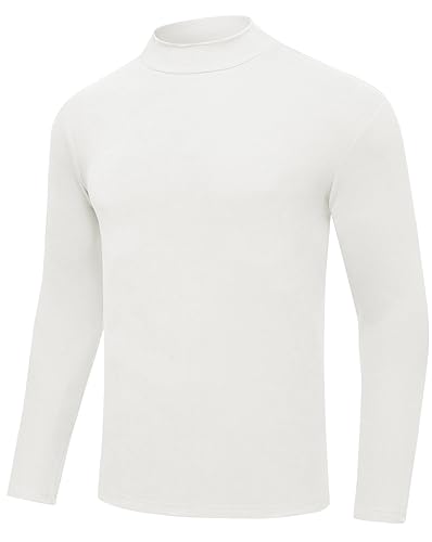 Men's Casual Slim Fit Half Turtleneck Shirts Basic Long Sleeve Undershirt Top Knitted Pullover