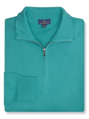 31krbGj4V5L.jpg Mens Combed Cotton Quarter Zip Mock Neck Sweatshirt Sweater,