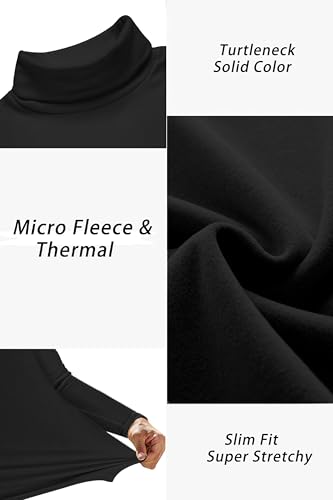 Men's Turtleneck Long Sleeve Turtle Neck Shirts Basic Lightweight Undershirt Thermal Pullover Sweater S-XXL