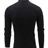 Men's Casual Slim Fit Turtleneck Pullover Sweaters Tops with Twist Patterned