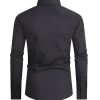 Mens Dress Shirt Easy Care Slim Fit Long Sleeve Cotton Stretch Button Down Shirt