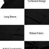 Mens Ribbed Turtleneck Shirts Lightweight Long Sleeve Thermal Undershirts Pullover Casual Sweater S-XXL