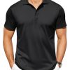 Men Polo Shirts Short Sleeve Quick Drying Athletic Collared Golf Shirts Moisture Wicking Tees