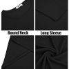Men's Long Sleeve Tee Shirts Crew Neck T Shirt Solid Casual Basic Tees Soft Stretch T-Shirts