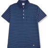 Mens Slim Fit Soft Knit Cotton Pocket Four Button Polo Shirt,