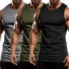 Men's 3 Pack Workout Tank Tops Sleeveless Gym Shirts Bodybuilding Fitness Muscle Tee Shirts