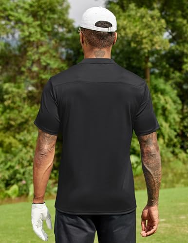 Men Polo Shirts Short Sleeve Quick Drying Athletic Collared Golf Shirts Moisture Wicking Tees