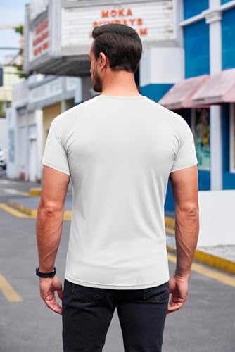 415r4-qCwuL.jpg Men's Short Sleeve Loose fit Basic T-Shirt Active Performance Sports Tee Flag