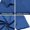 Men's Casual Dress Shirt Short Sleeve Button Down Shirts Summer Wedding Untucked Shirt