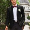 Men's Floral Tuxedo Jacket Paisley Shawl Lapel Stylish Suit Blazer Jacket for Wedding, Dinner, Party, Prom