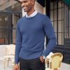 Men's Crew Neck Sweater Slim Fit Lightweight Sweatshirts Knitted Pullover for Casual Or Dressy Wear