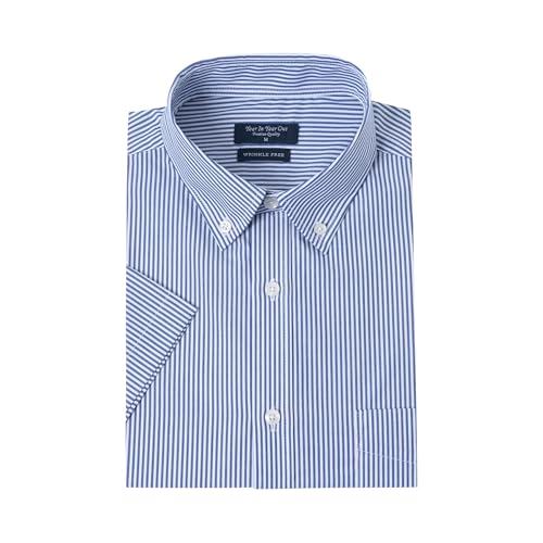 Wrinkle Free Dress Shirts for Men Regular Fit Short Sleeve Button Down Shirts Business Casual Shirts