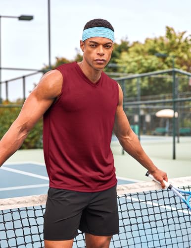 Men's 3 Pack Workout Tank Tops Gym Sleeveless Shirts V Neck Bodybuilding Muscle Tee Shirt