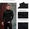 Mens Turtleneck Sweaters Slim Fit Basic Knitted Thermal Casual Long Sleeve Pullover Sweatshirt