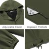 Mens Rain Jacket Lightweight Waterproof Raincoat Packable Rain Shell Jacket With Hood Golf Hiking Windbreaker