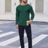 Thermal Shirts for Men Long Sleeve T Shirt Casual Basic Shirts Stretch Crew Neck Undershirts