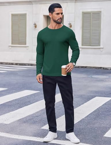 Thermal Shirts for Men Long Sleeve T Shirt Casual Basic Shirts Stretch Crew Neck Undershirts