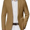 Men's Casual Blazer Lightweight Sport Coat One Button Suit Jacket