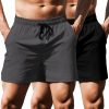 Men's Running Athletic Shorts 5 Inch 2 Pack Gym Workout Shorts Fitted Exercise Hiking Shorts with Zipper Pocket