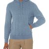 41PmFLB5KEL.jpg Men's Cotton Cable Knit Hoodie Sweater