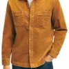 Men's Medium Wale Corduroy Shirt Jacket, Brown, Small