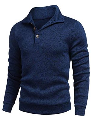 41TPhogHqSL.jpg Men Casual Knit Pullover Sweatshirt Slim Fit Thermal Fashion Sweater