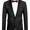 Men's Floral Tuxedo Jacket Paisley Shawl Lapel Stylish Suit Blazer Jacket for Wedding, Dinner, Party, Prom