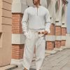 Men's Linen Harem Capri Pants Lightweight Loose 3/4 Shorts Drawstring Elastic Waist Casual Beach Boho Yoga Trousers