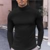 Men's Turtleneck Long Sleeve Turtle Neck Shirts Basic Lightweight Undershirt Thermal Pullover Sweater S-XXL