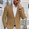 Men's Casual Blazer Lightweight Sport Coat One Button Suit Jacket