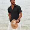 Men's Button Down Shirts Short Sleeve Casual Summer Beach Shirts Vacation Wedding Shirts