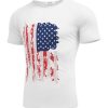 41YafAjX8nL.jpg Men's Short Sleeve Loose fit Basic T-Shirt Active Performance Sports Tee Flag