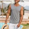 COOFANDY Mens Casual Tank Tops Moisture Wicking Muscle Sleeveless Shirts Soft Bamboo Viscose Tank Shirt 2 Pack