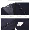 Men's Business Suit Vests Slim Fit Formal Dress Waistcoat Groomsman Vest For Wedding