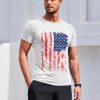 41clSly3VAL.jpg Men's Short Sleeve Loose fit Basic T-Shirt Active Performance Sports Tee Flag