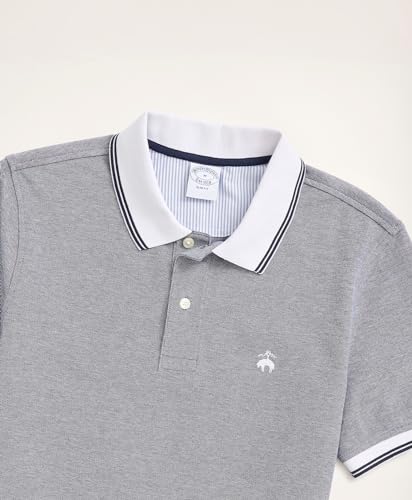 Men's Short Sleeve Cotton Pique Stretch Logo Polo Shirt