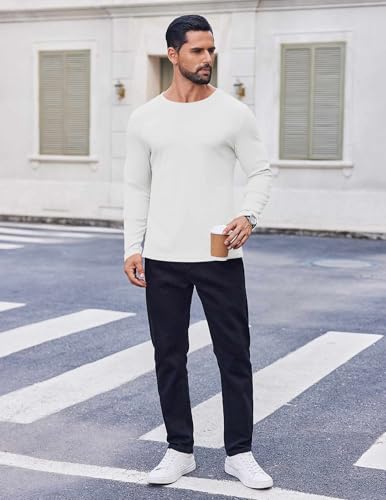 Thermal Shirts for Men Long Sleeve T Shirt Casual Basic Shirts Stretch Crew Neck Undershirts