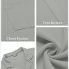 Men's Wrinkle Free Untucked Cuban Shirt Business Casual Button Down Shirts Short Sleeve Shirt